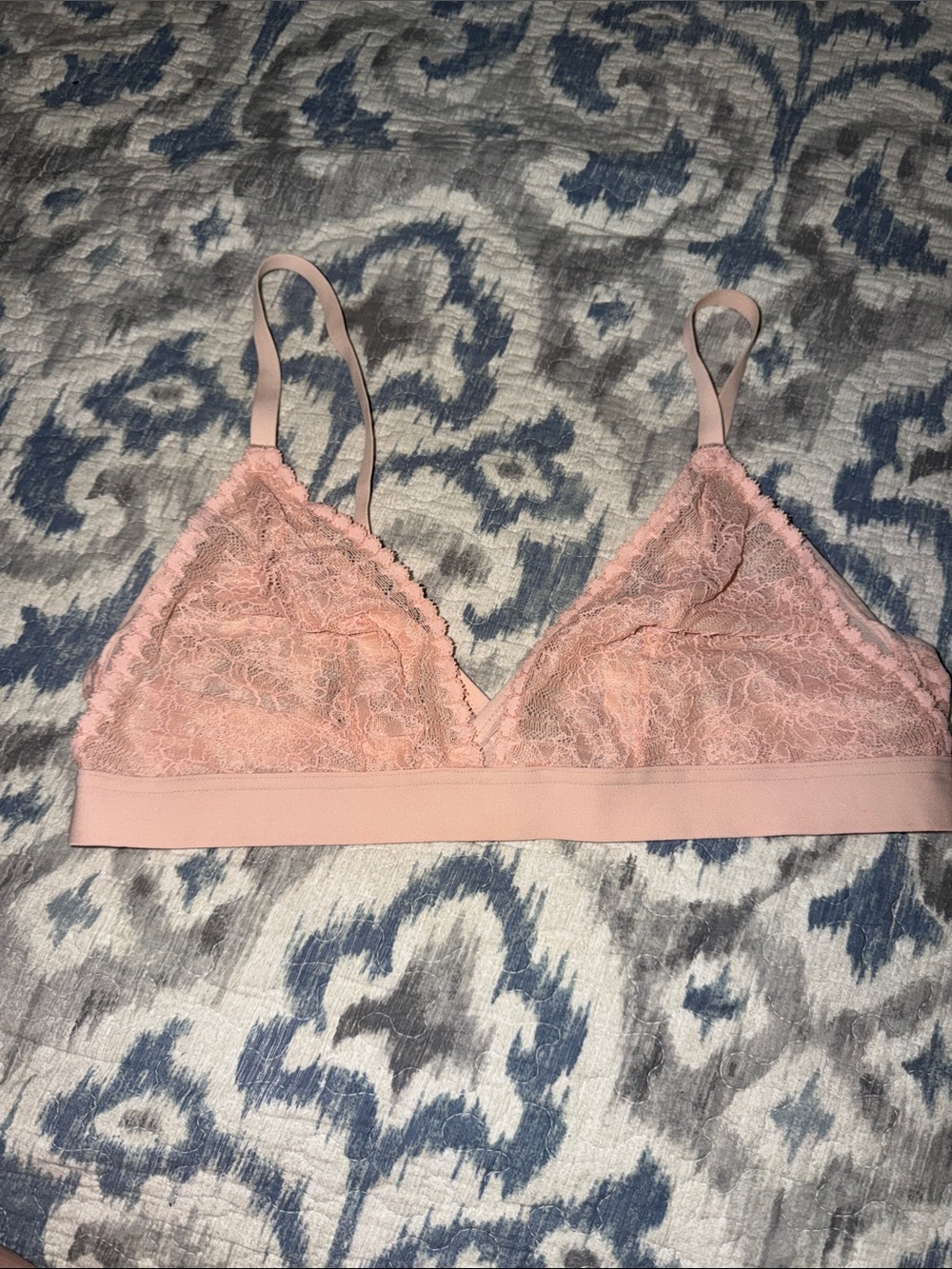 Adore Me Lace Triangle Bralette - Blush Pink